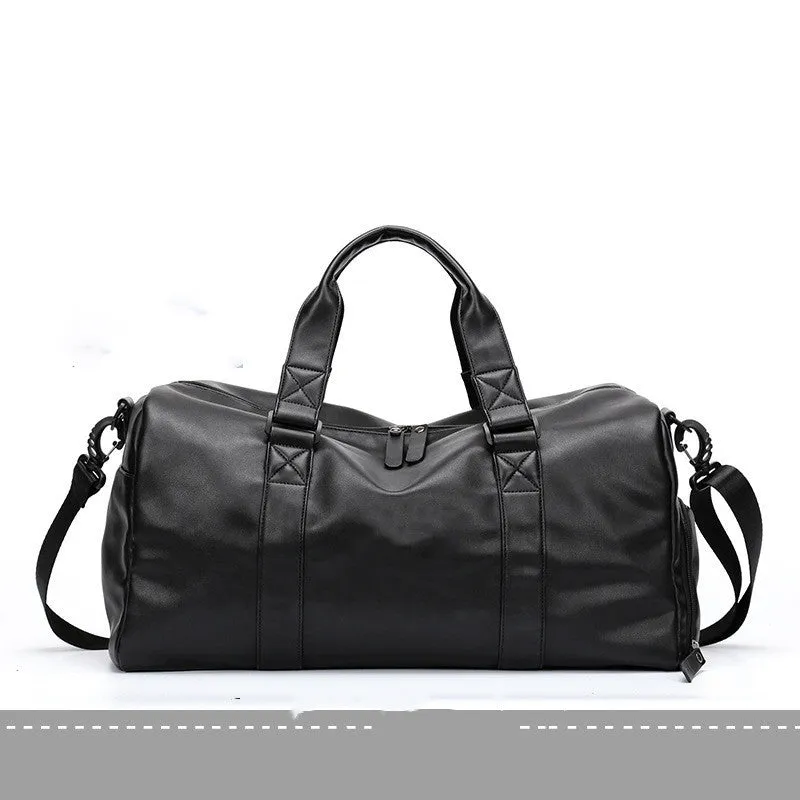 Large Capacity Sports Training Bag PU Waterproof Handbag Gym Bag