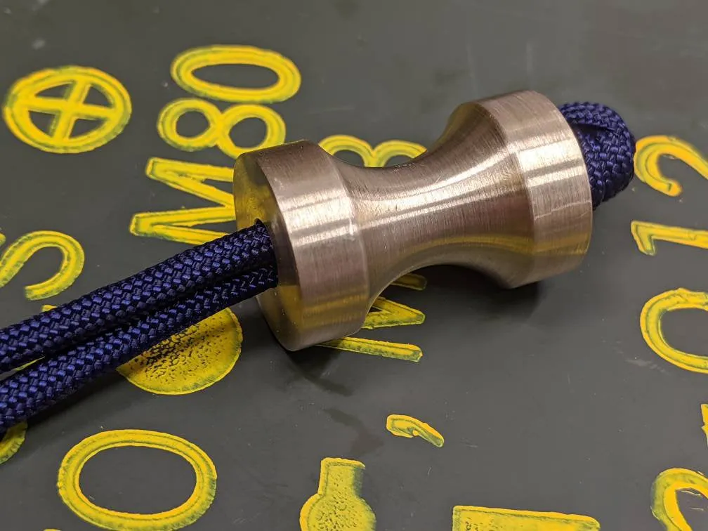 Large Spool Brass Lanyard Bead and a Free Paracord Lanyard