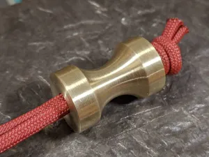 Large Spool Brass Lanyard Bead and a Free Paracord Lanyard