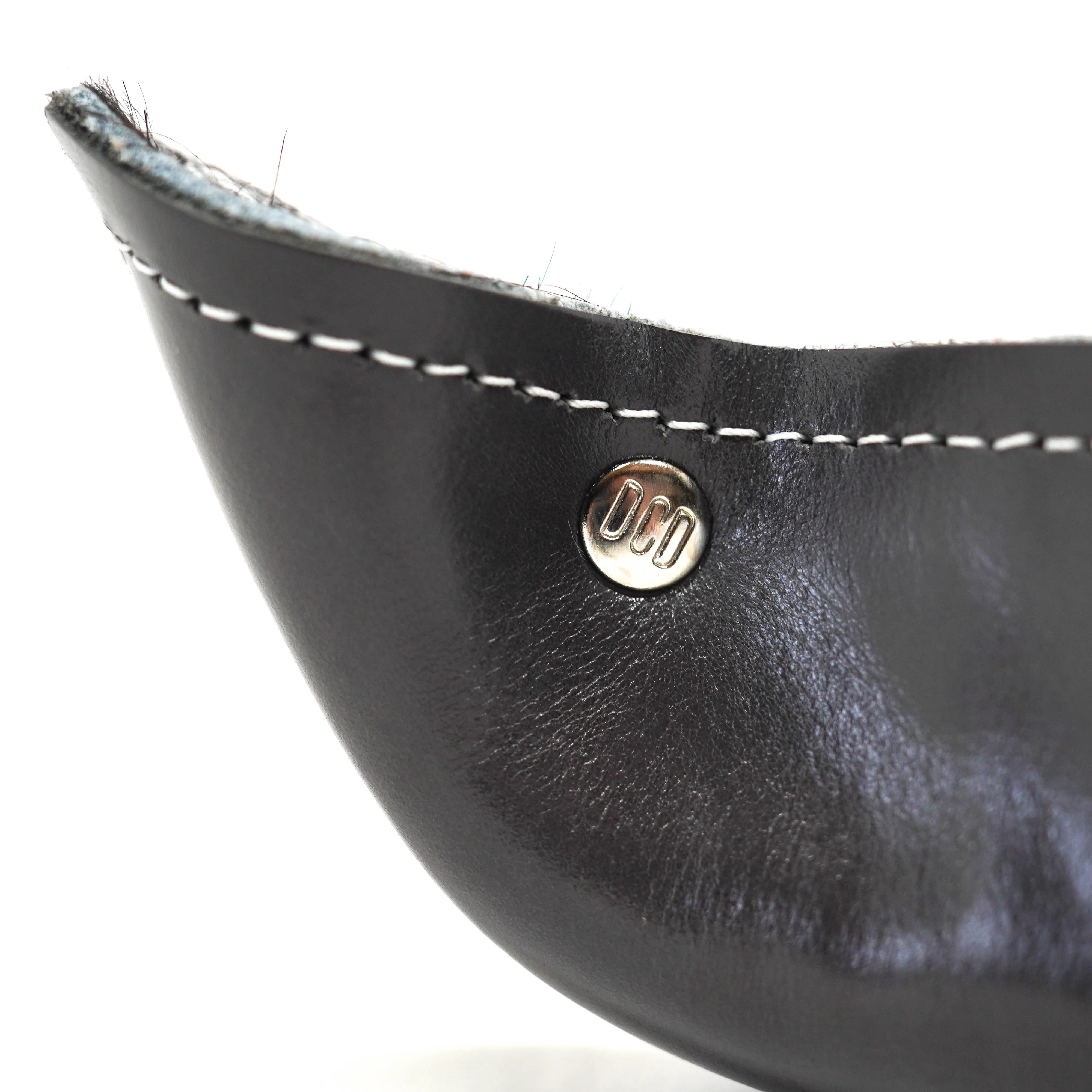 Large Tray - Glossed Lead Leather w/ Lasered Decal