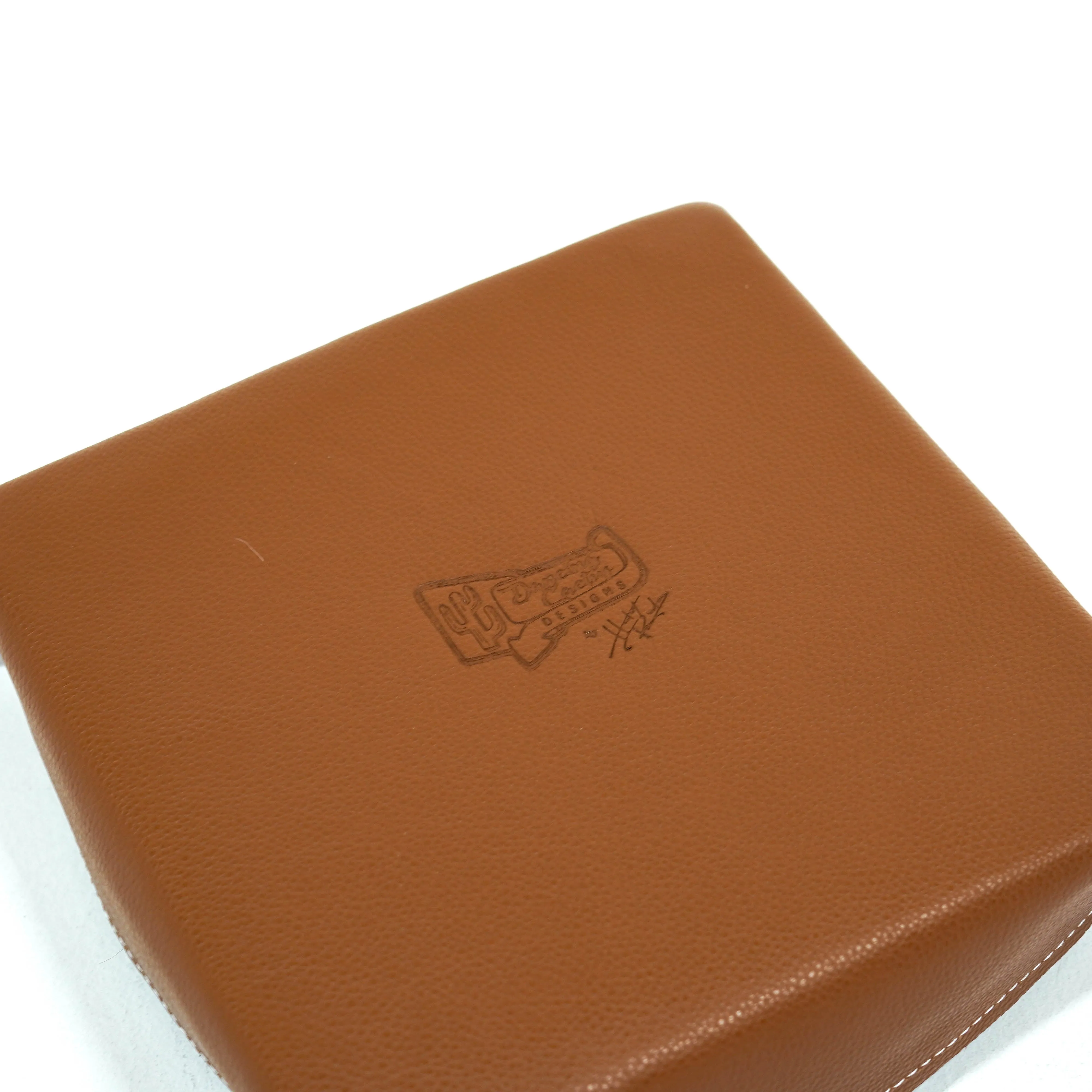 Large Tray - Pebbled Caramel Leather w/ Wyoming Tool