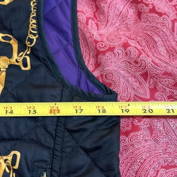 LAUREN BY RALPH LAUREN equestrian vest. Reversible. Two zip pockets. Medium.