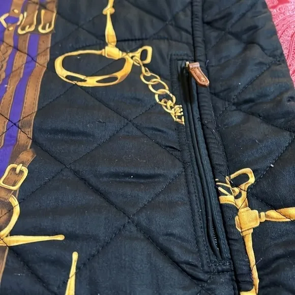 LAUREN BY RALPH LAUREN equestrian vest. Reversible. Two zip pockets. Medium.