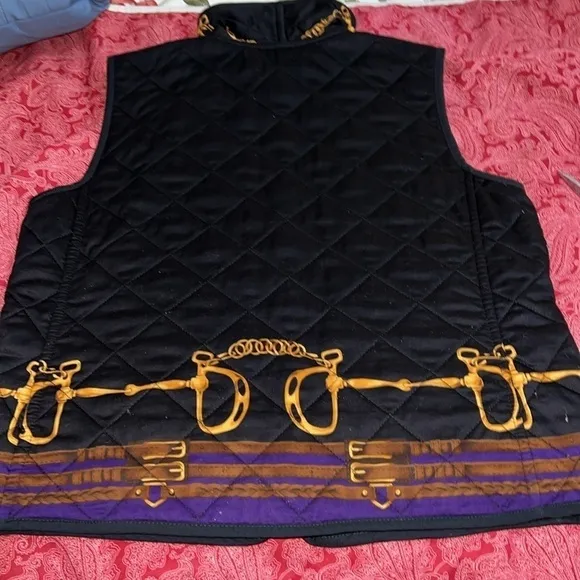 LAUREN BY RALPH LAUREN equestrian vest. Reversible. Two zip pockets. Medium.