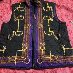 LAUREN BY RALPH LAUREN equestrian vest. Reversible. Two zip pockets. Medium.