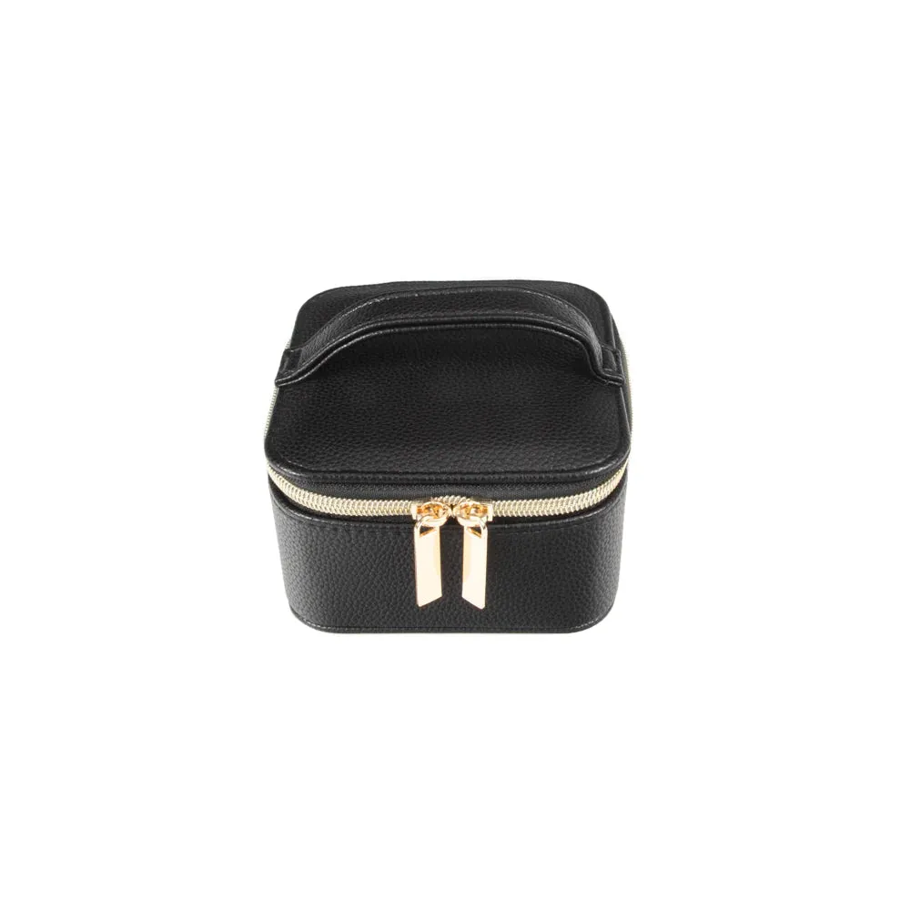 Leah Travel Jewelry Case - Black
