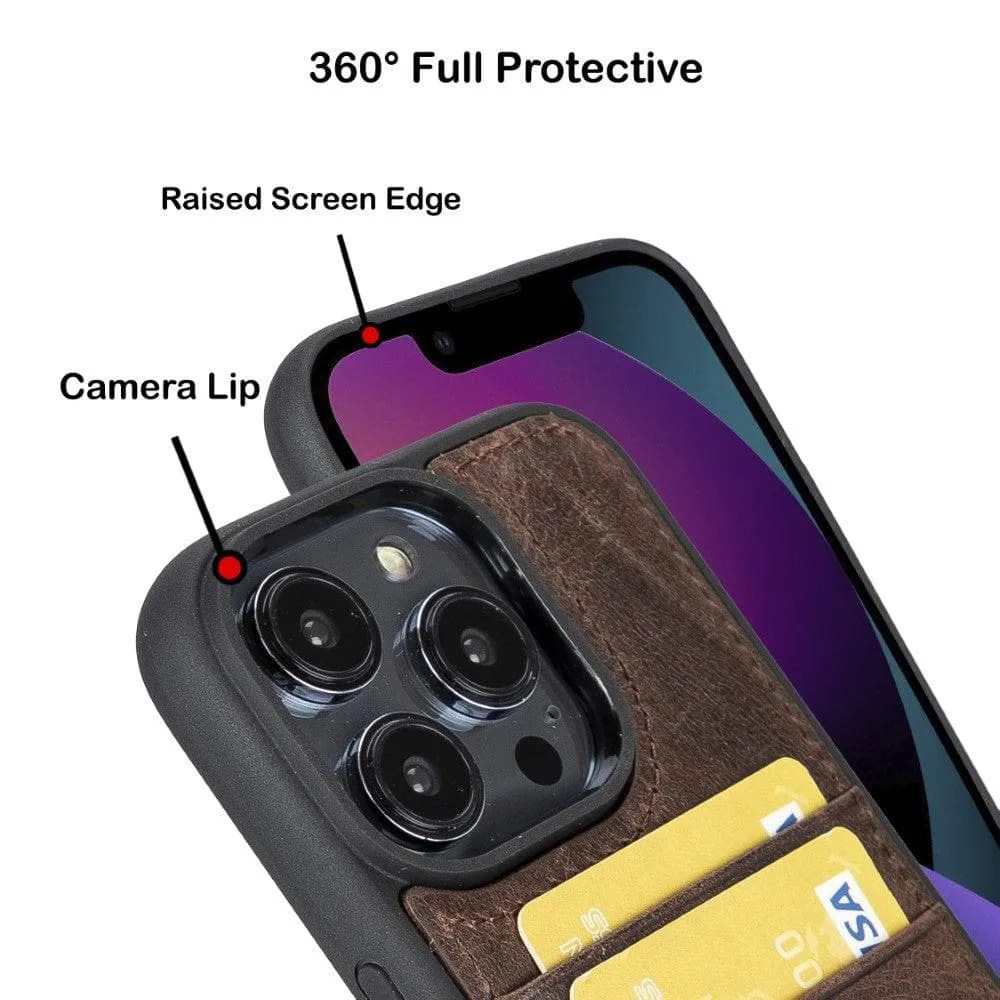 Leather Case for iPhone 14 Series with Card Holder