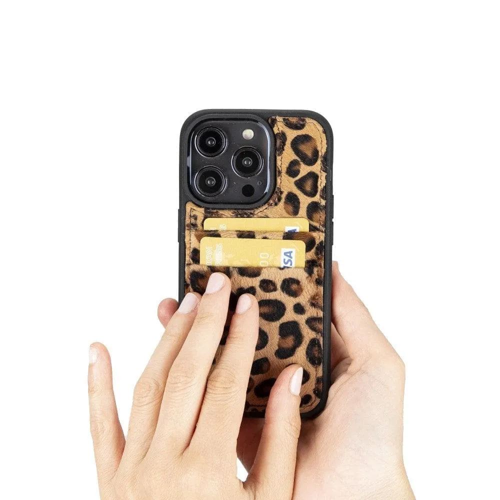 Leather Case for iPhone 14 Series with Card Holder