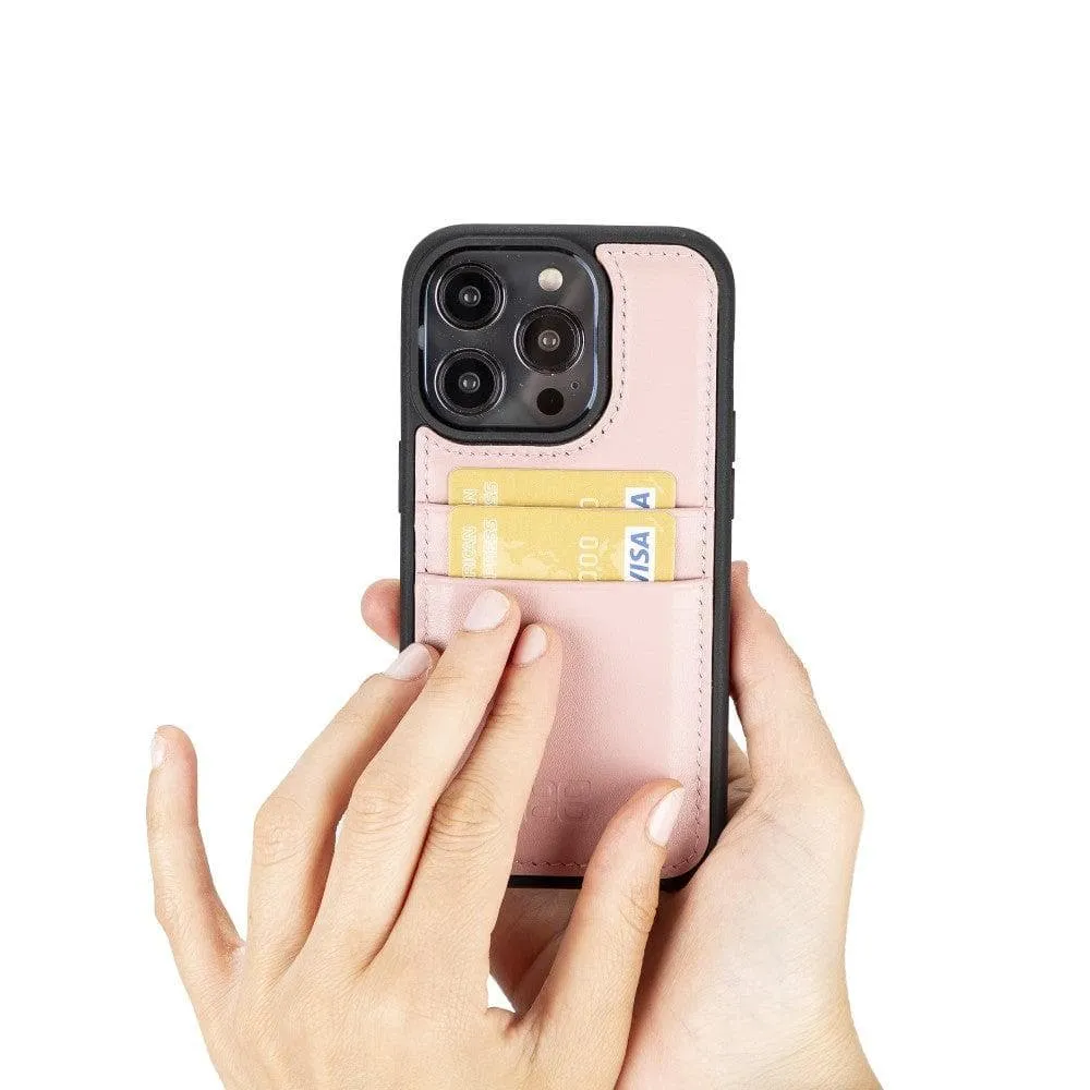 Leather Case for iPhone 14 Series with Card Holder