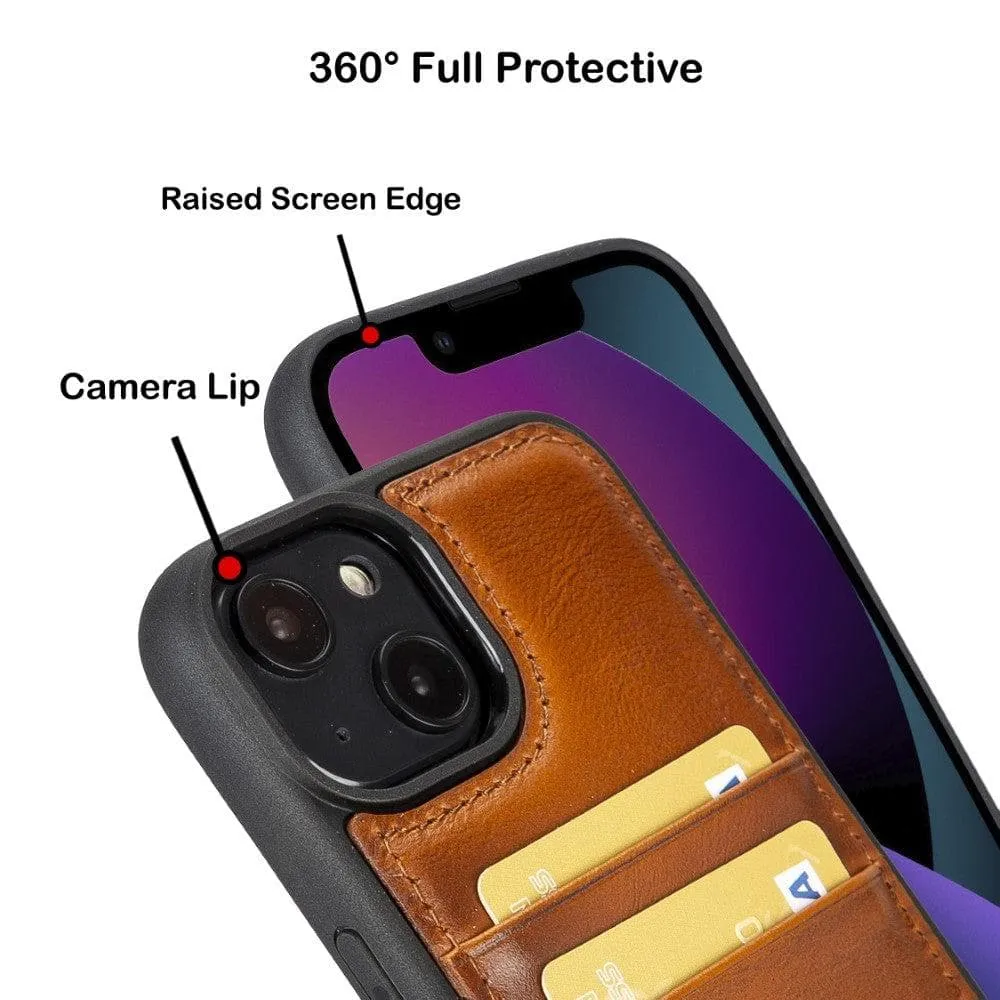 Leather Case for iPhone 14 Series with Card Holder