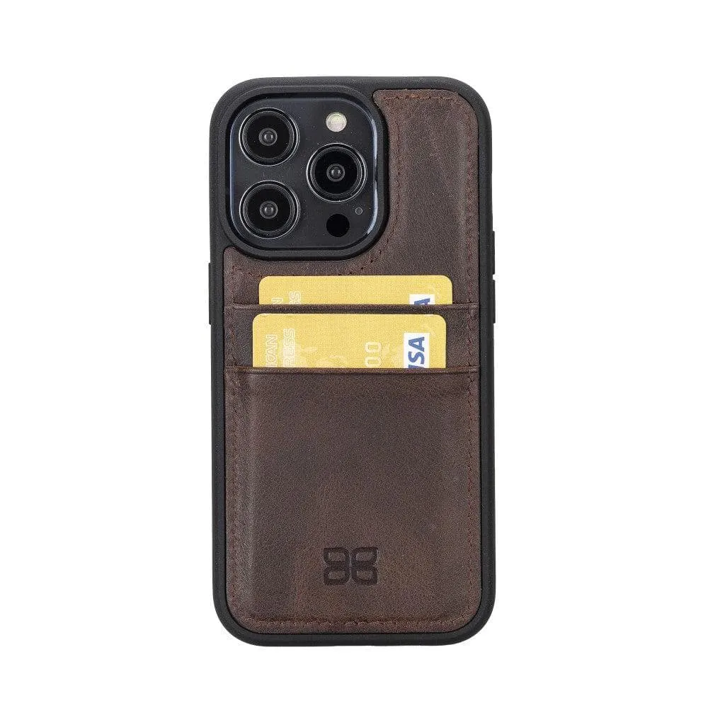 Leather Case for iPhone 14 Series with Card Holder