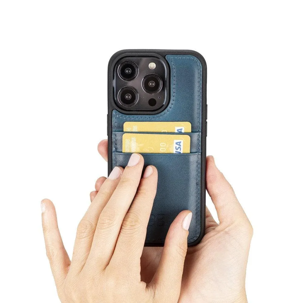 Leather Case for iPhone 14 Series with Card Holder