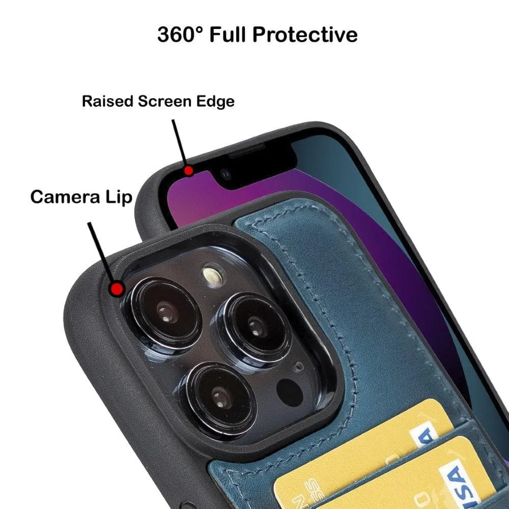 Leather Case for iPhone 14 Series with Card Holder