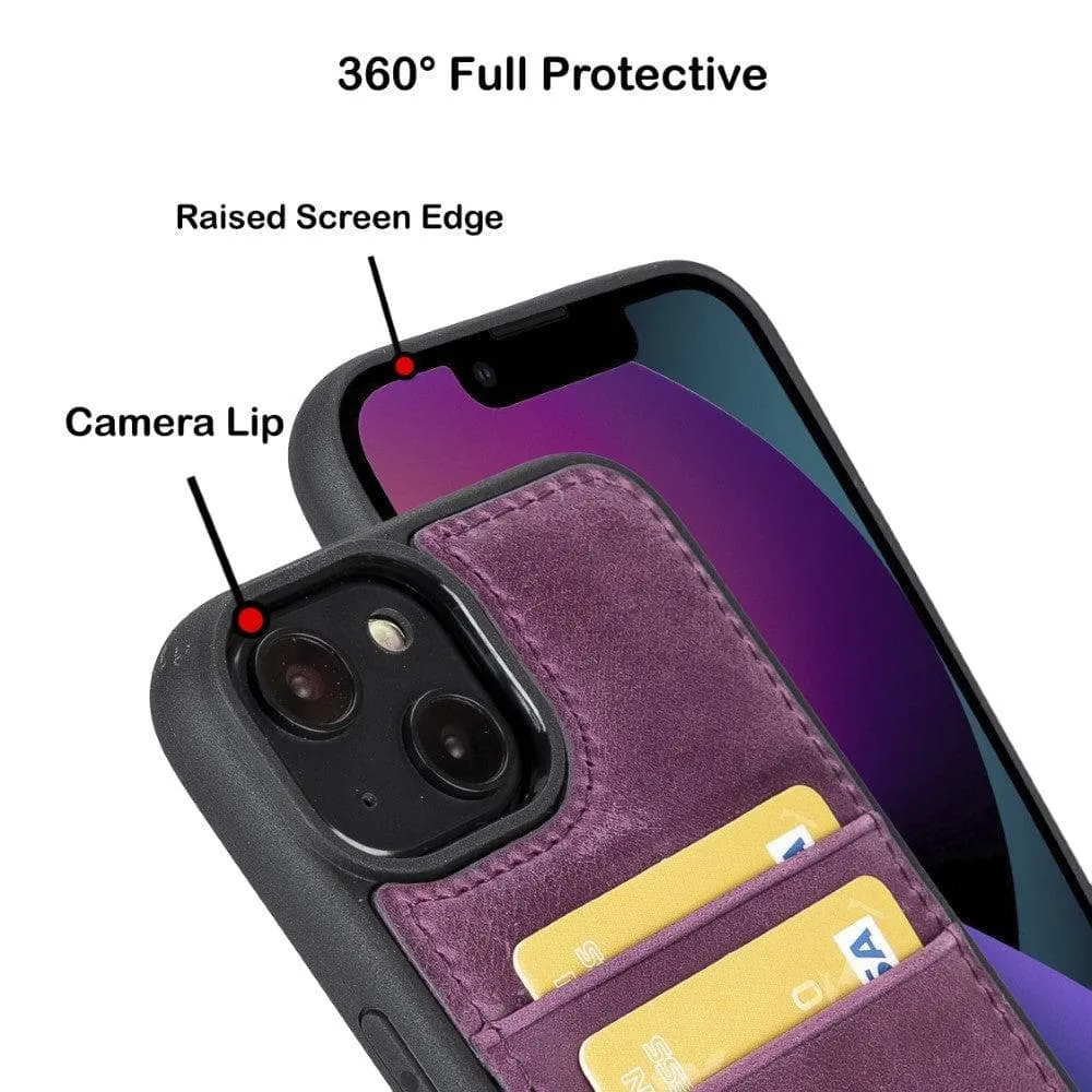 Leather Case for iPhone 14 Series with Card Holder