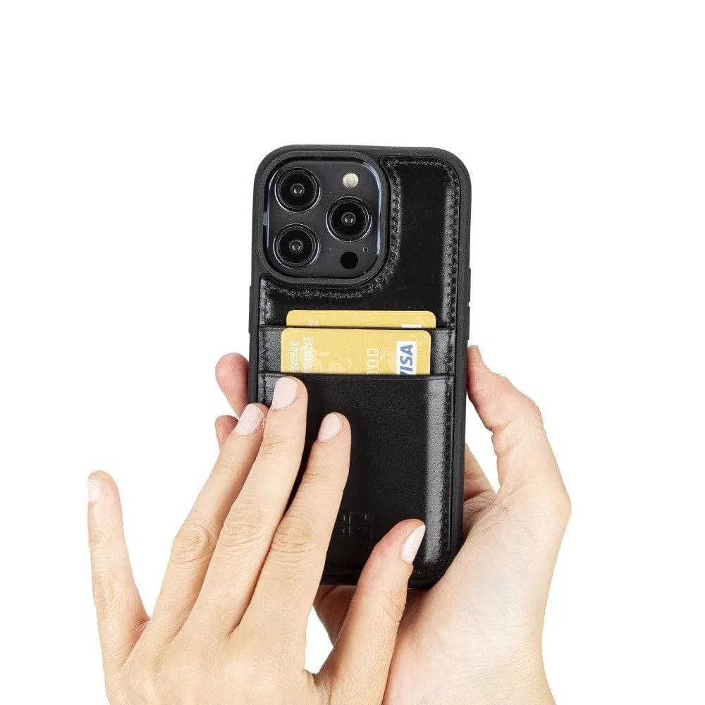 Leather Case for iPhone 14 Series with Card Holder