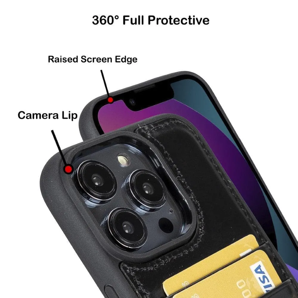 Leather Case for iPhone 14 Series with Card Holder