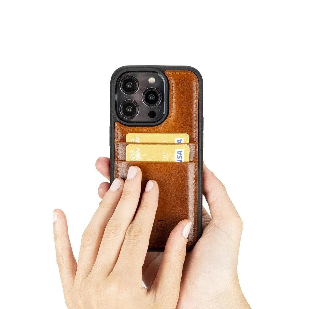 Leather Case for iPhone 14 Series with Card Holder