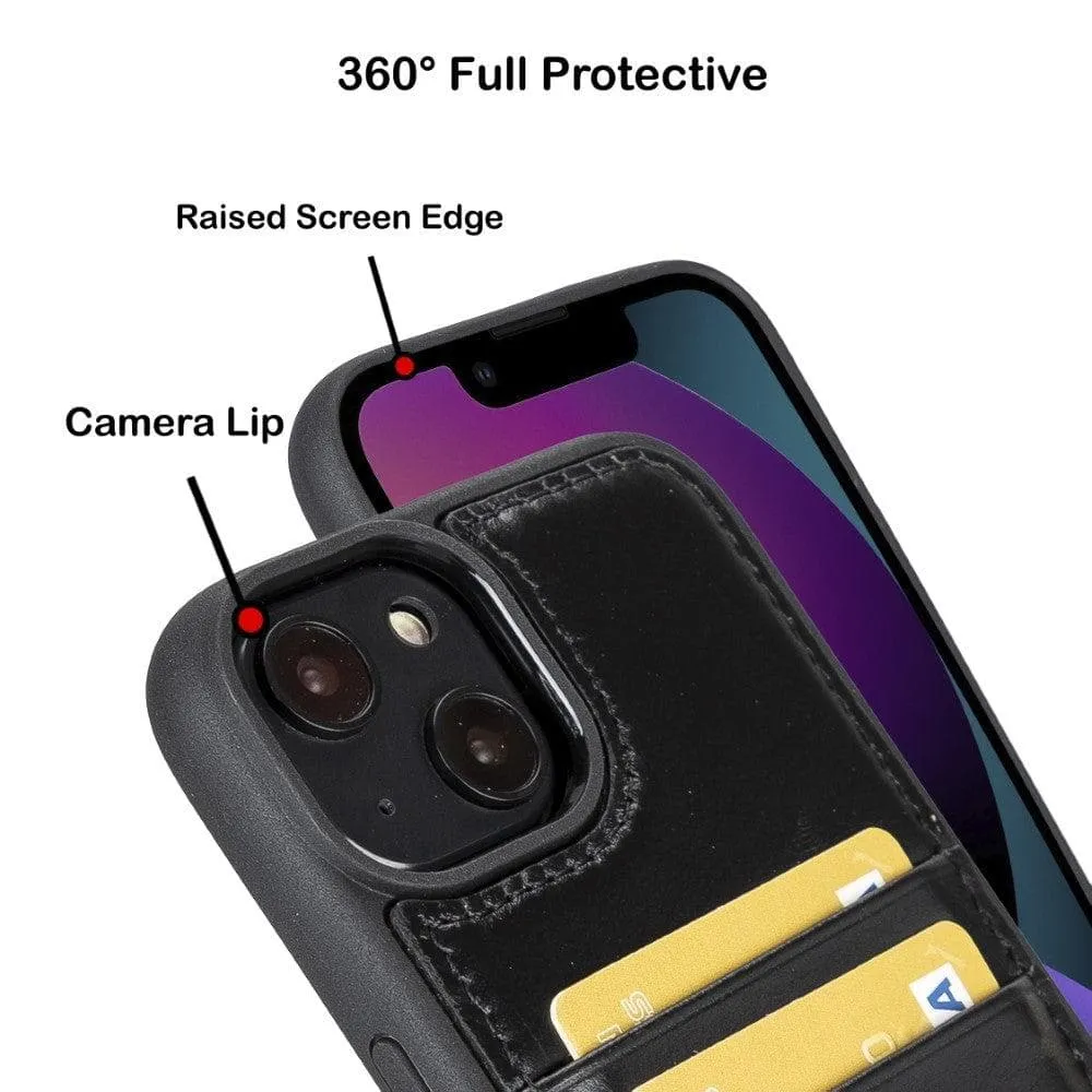 Leather Case for iPhone 14 Series with Card Holder