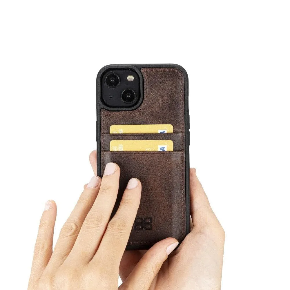 Leather Case for iPhone 14 Series with Card Holder