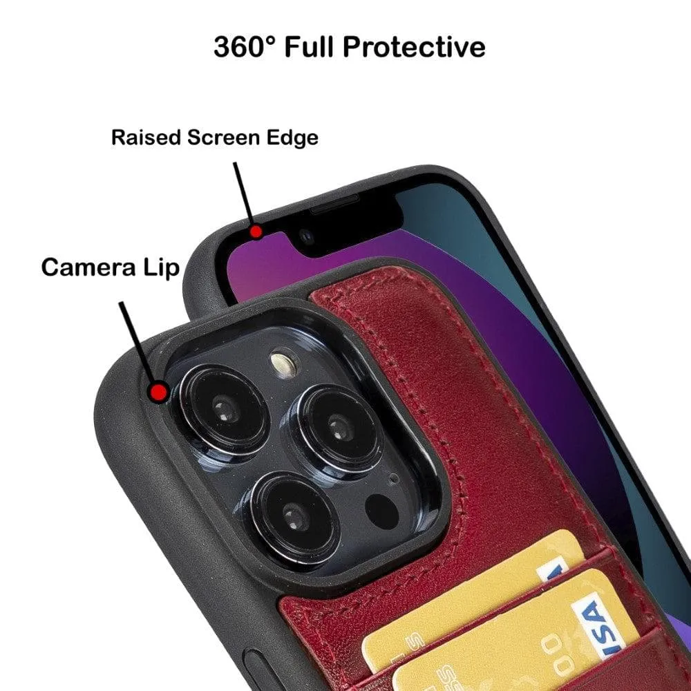 Leather Case for iPhone 14 Series with Card Holder