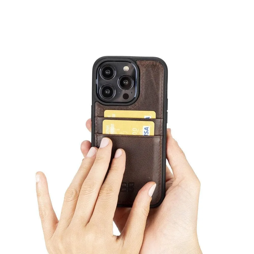 Leather Case for iPhone 14 Series with Card Holder