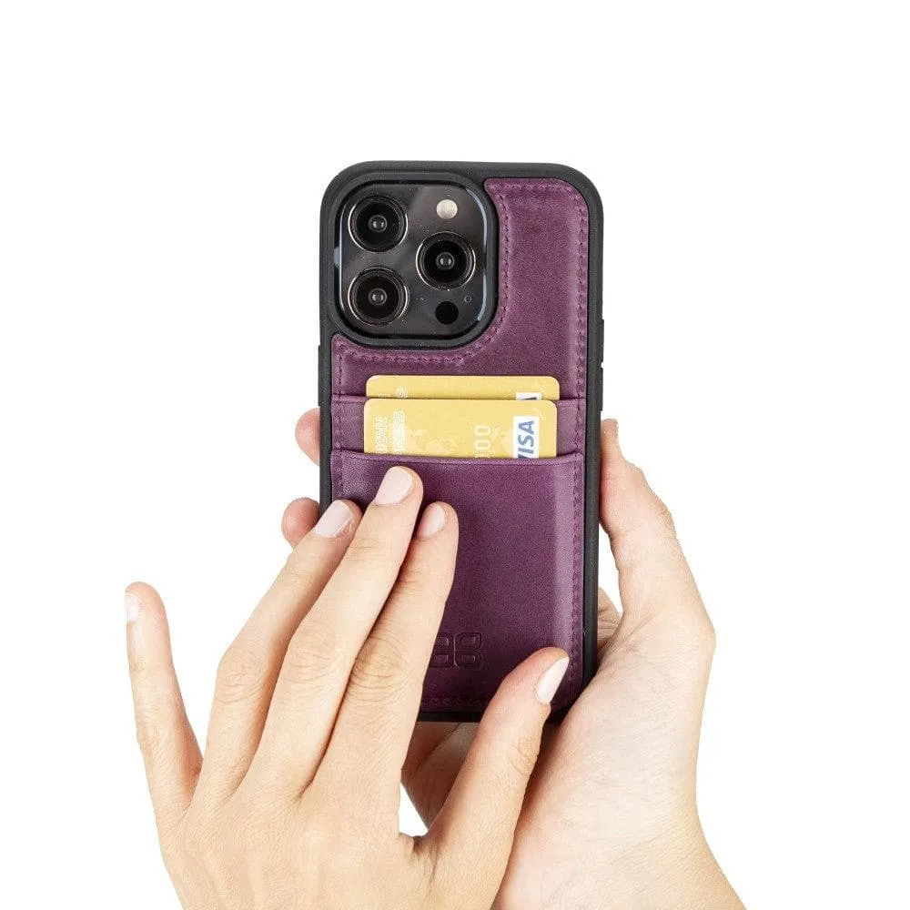 Leather Case for iPhone 14 Series with Card Holder