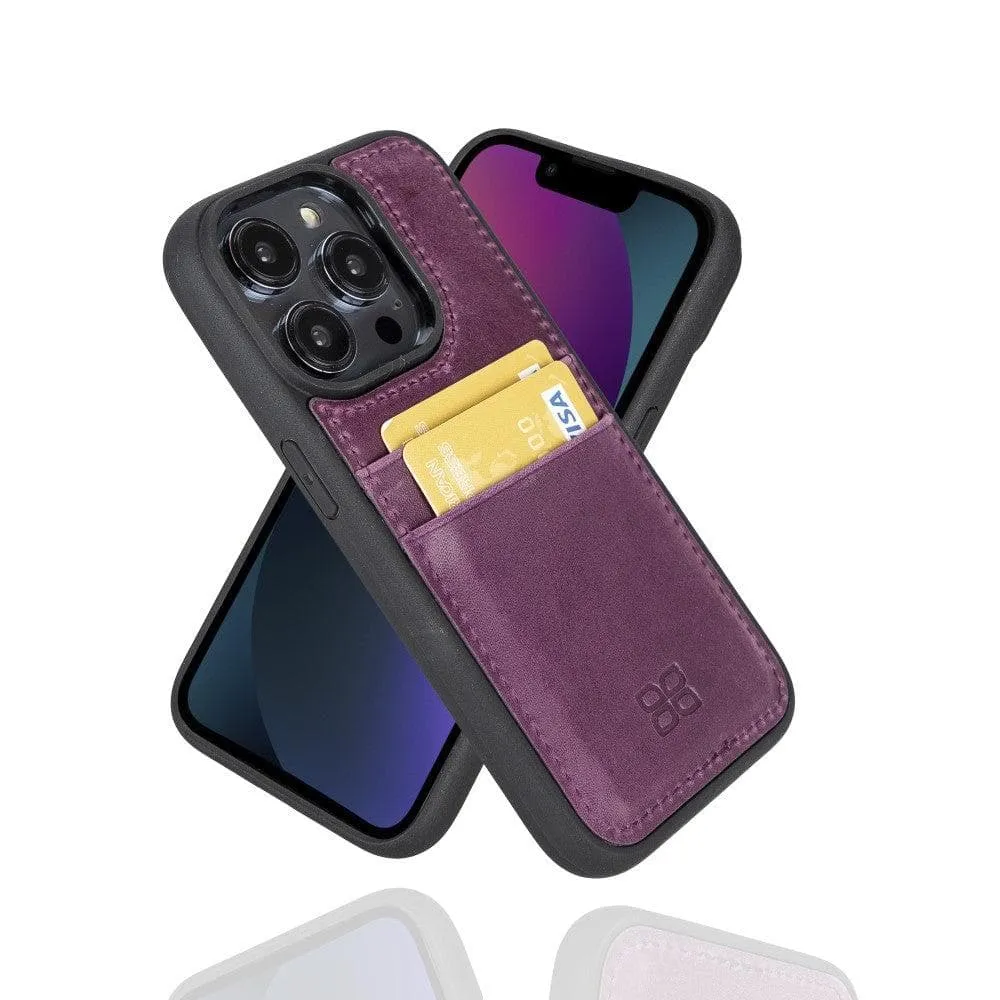 Leather Case for iPhone 14 Series with Card Holder