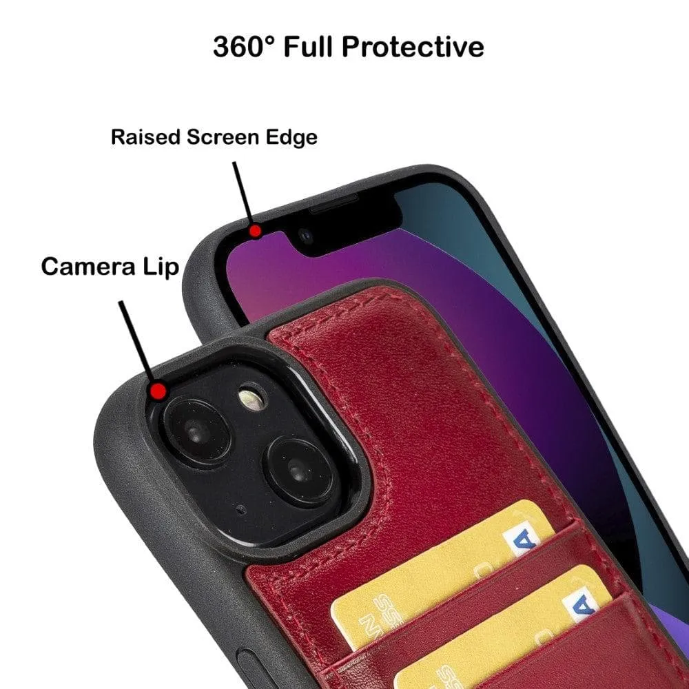 Leather Case for iPhone 14 Series with Card Holder