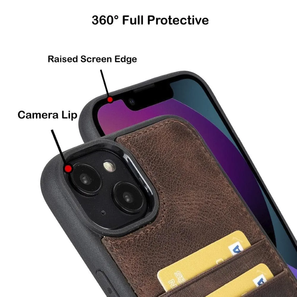 Leather Case for iPhone 14 Series with Card Holder