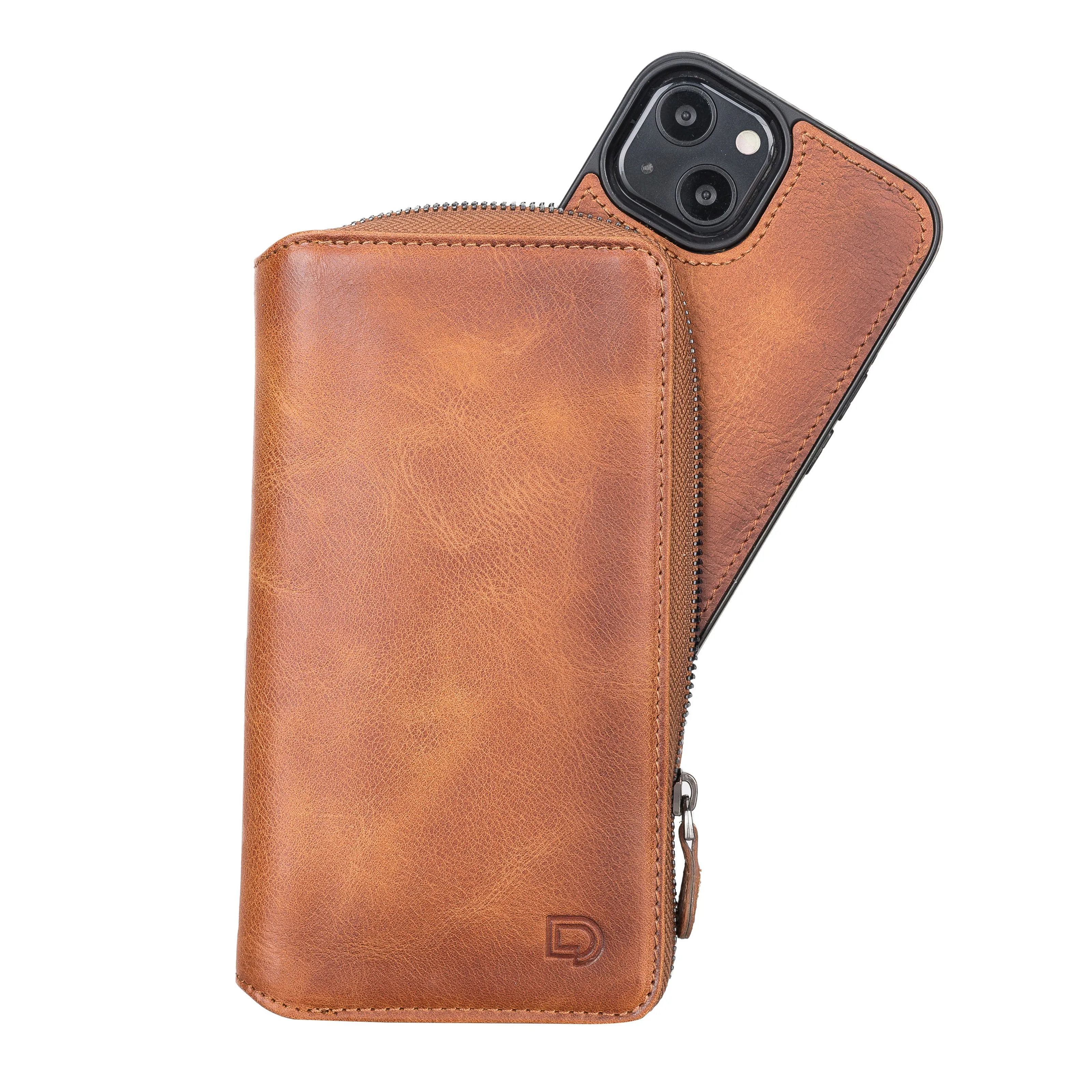 Leather Magnetic Wallet Case for iPhone 13