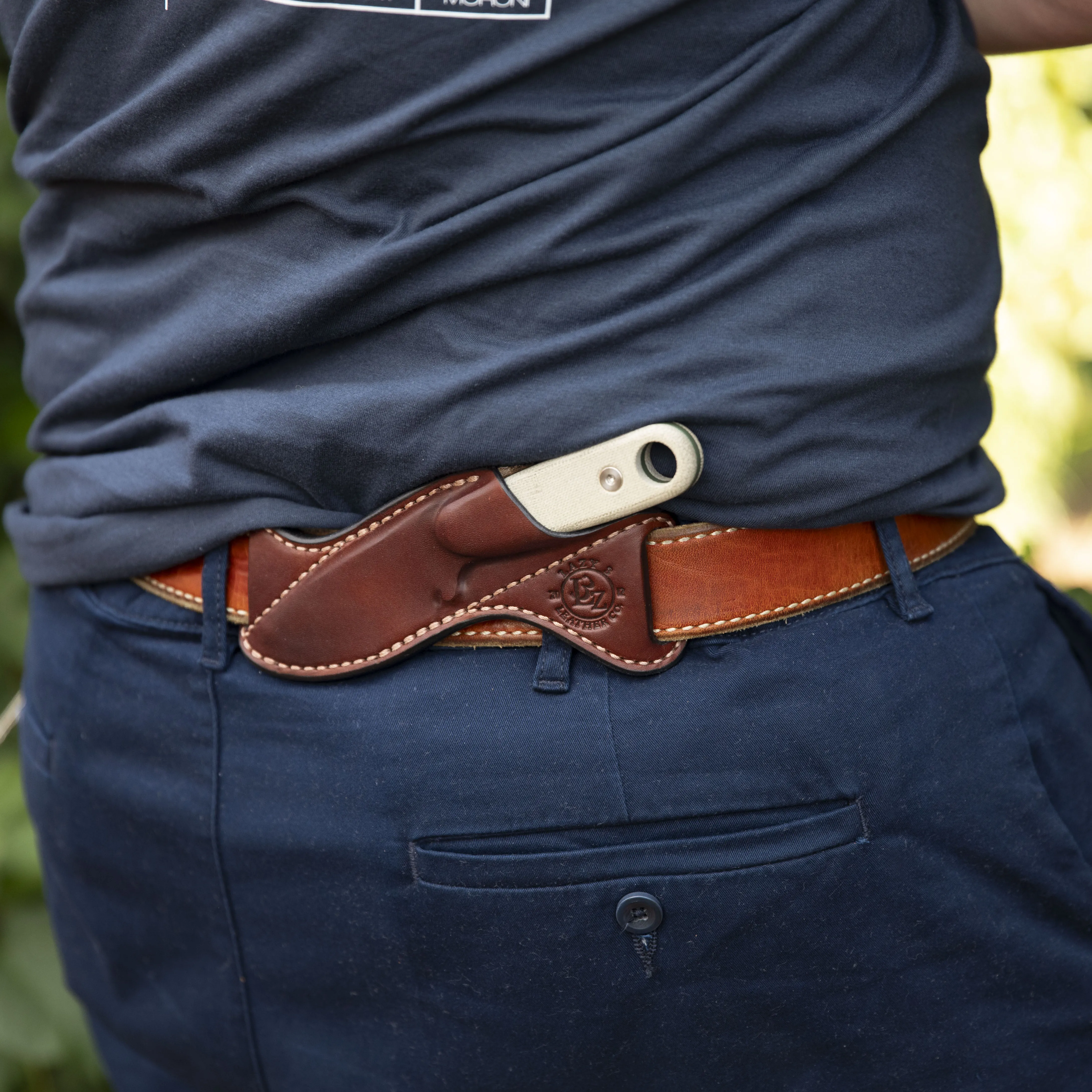 Left Handed Esee Izula II and Bishop Scout Carry Sheath
