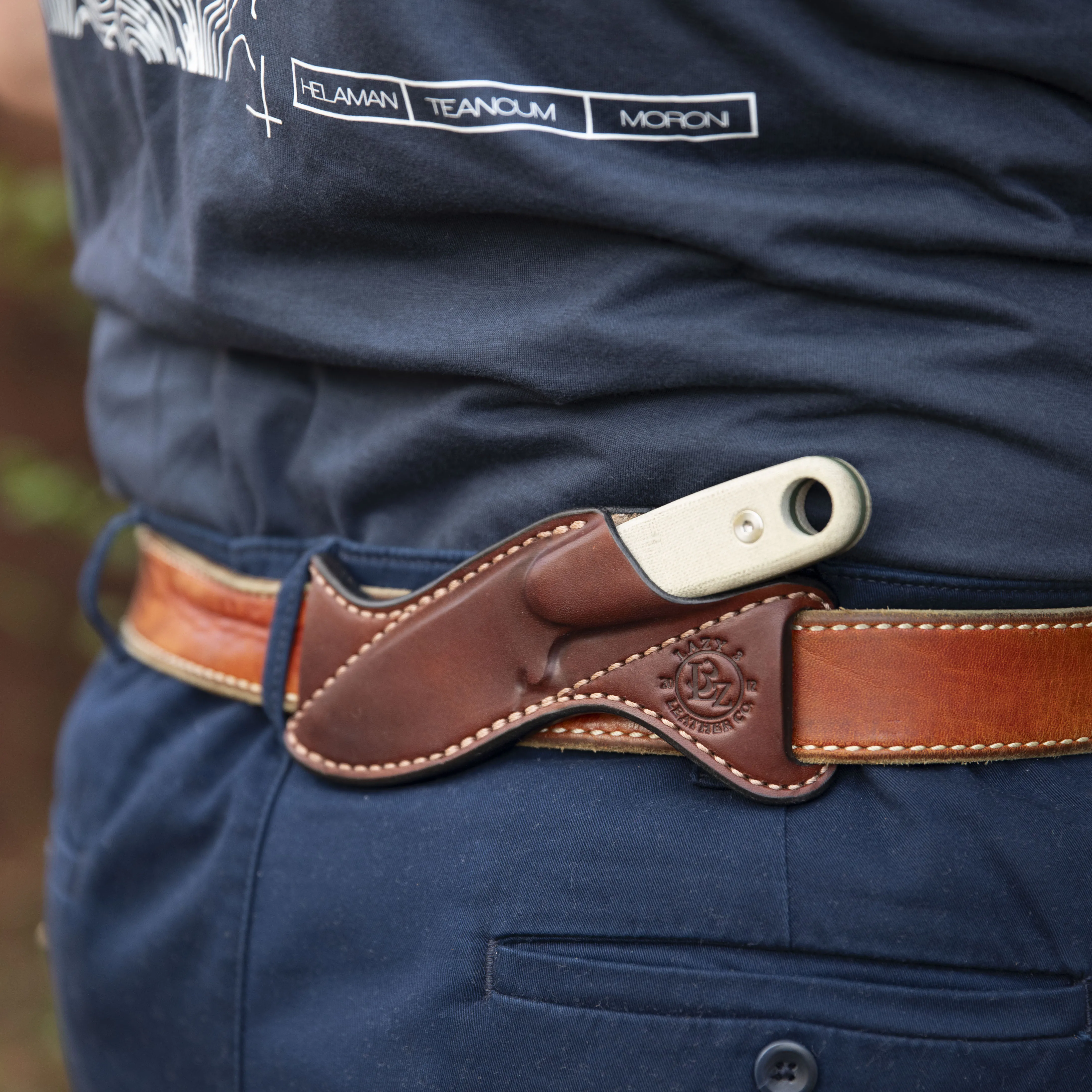 Left Handed Esee Izula II and Bishop Scout Carry Sheath