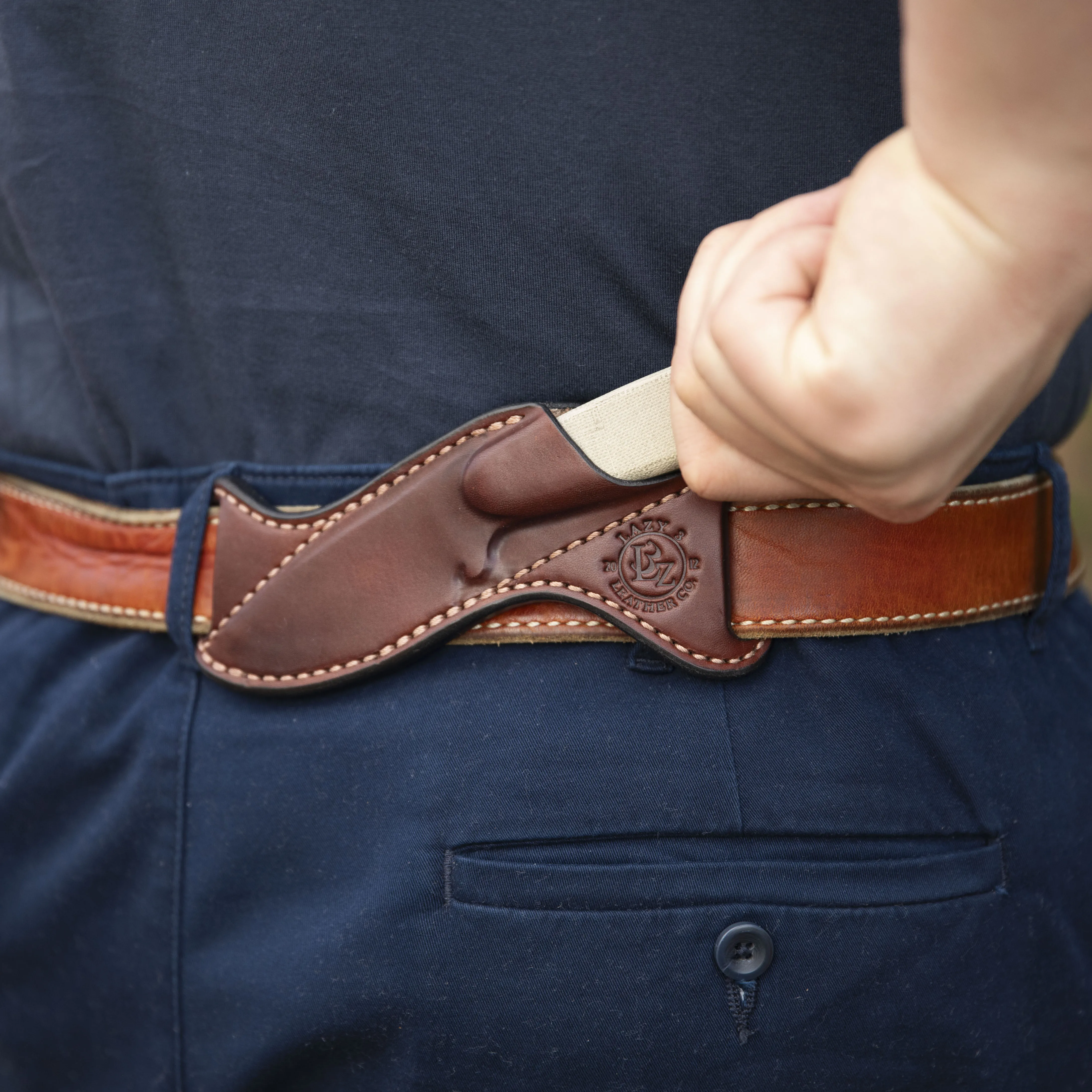 Left Handed Esee Izula II and Bishop Scout Carry Sheath