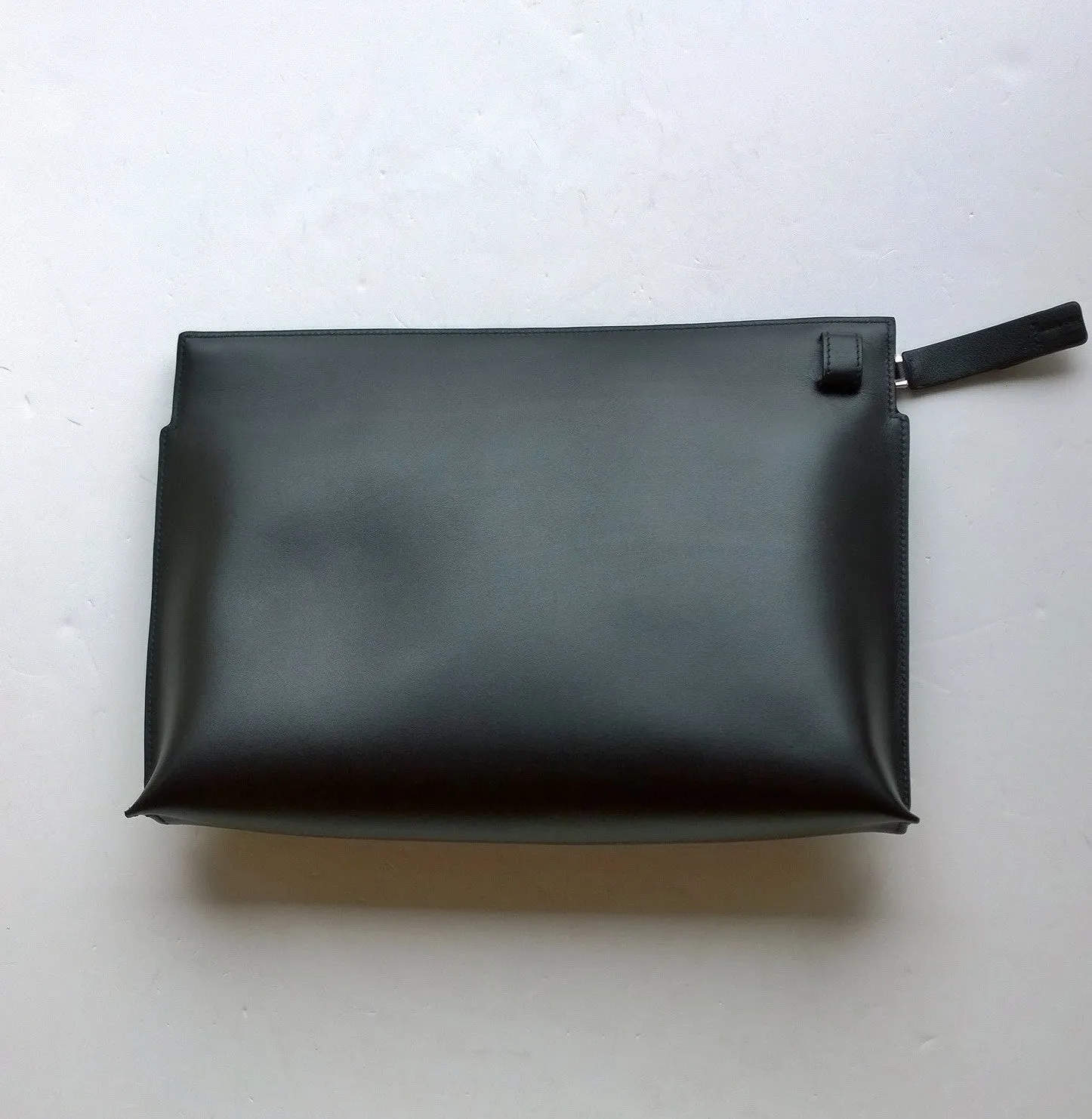 Loewe Mushroom Print Leather T Pouch in Black