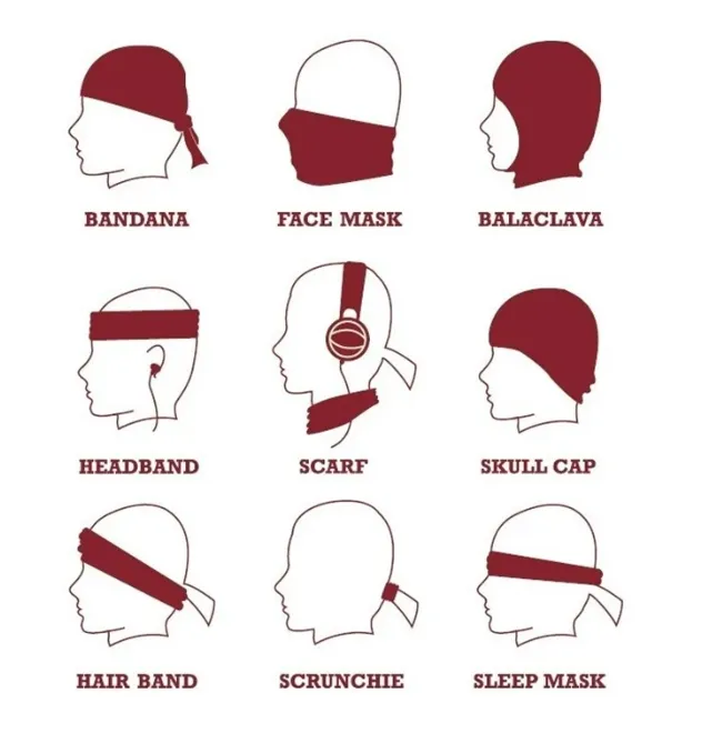Logo Multifunctional Headwear, Black