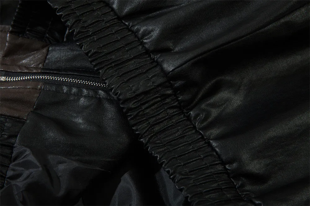 Loose PU Leather Jacket Men's Coat