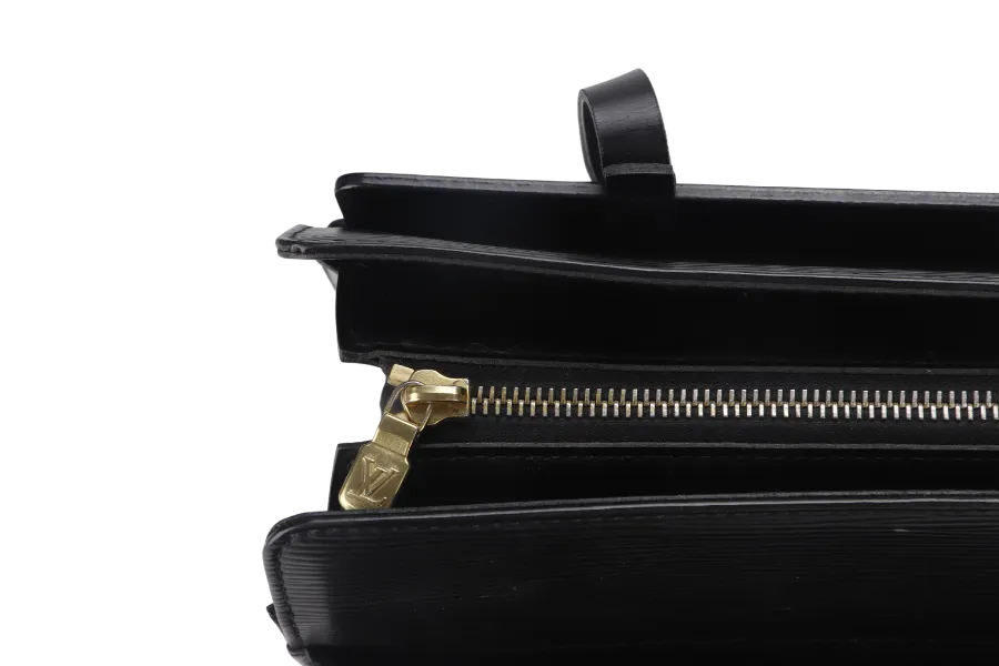 LOUIS VUITTON CROSISETTE PM BLACK EPI LEATHER WITH DUST COVER