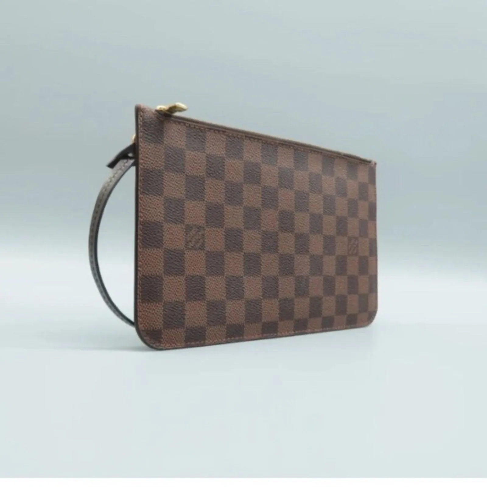 Louis Vuitton Neverfull Brown Damier Ebene Canvas Pouch