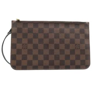 Louis Vuitton Neverfull Brown Damier Ebene Canvas Pouch