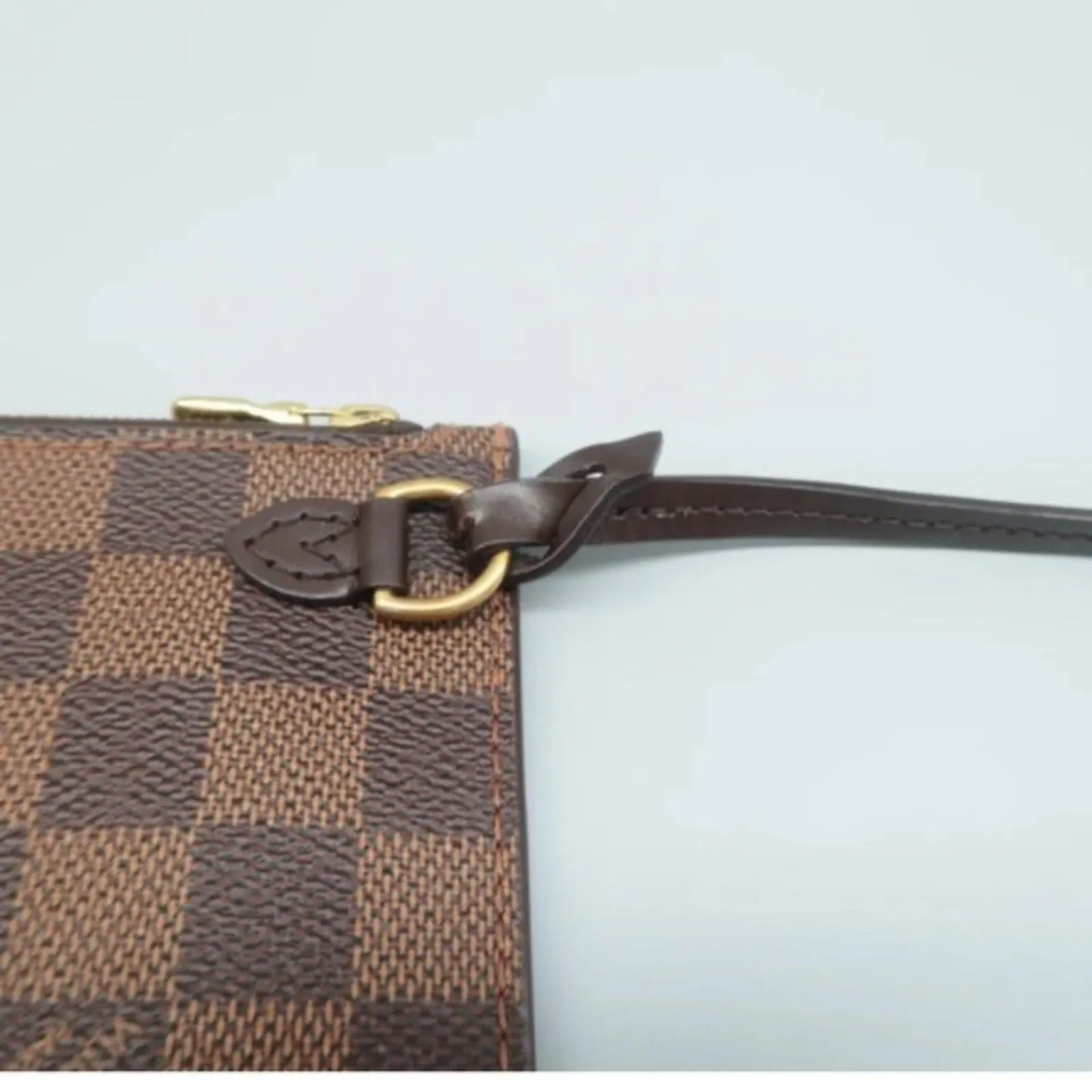Louis Vuitton Neverfull Brown Damier Ebene Canvas Pouch