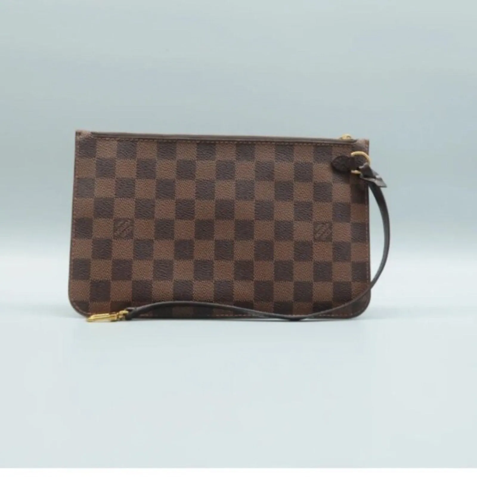 Louis Vuitton Neverfull Brown Damier Ebene Canvas Pouch