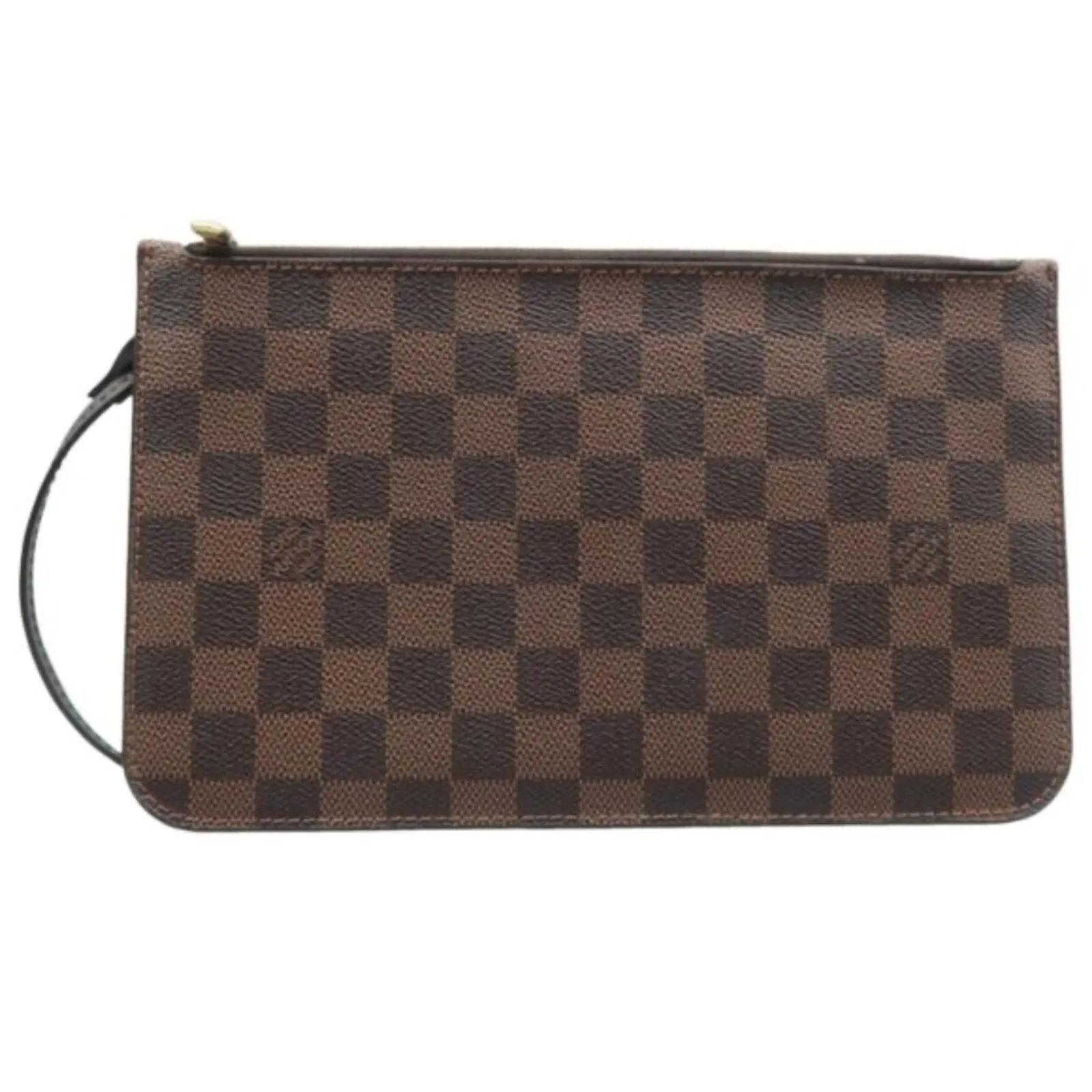 Louis Vuitton Neverfull Brown Damier Ebene Canvas Pouch
