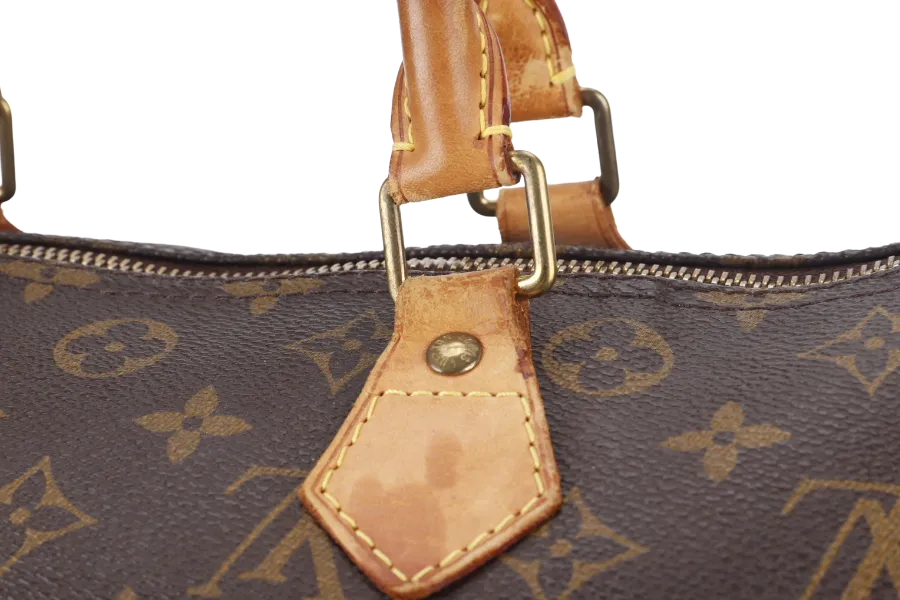 LOUIS VUITTON SPEEDY 30 MONOGRAM CANVAS GOLD HARDWARE WITH PADLOCK & KEYS