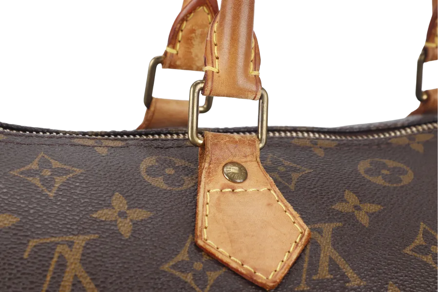 LOUIS VUITTON SPEEDY 30 MONOGRAM CANVAS GOLD HARDWARE WITH PADLOCK & KEYS
