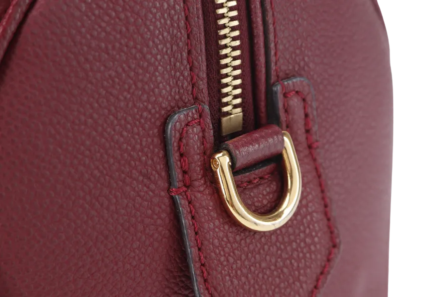 LOUIS VUITTON SPEEDY BANDOULIERE 25 (M44145) BURGUNDY MONOGRAM EMPREINTE GOLD HARDWARE WITH STRAPS, LOCK AND KEYS