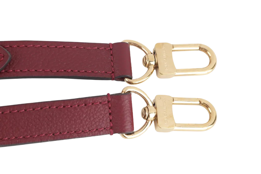 LOUIS VUITTON SPEEDY BANDOULIERE 25 (M44145) BURGUNDY MONOGRAM EMPREINTE GOLD HARDWARE WITH STRAPS, LOCK AND KEYS
