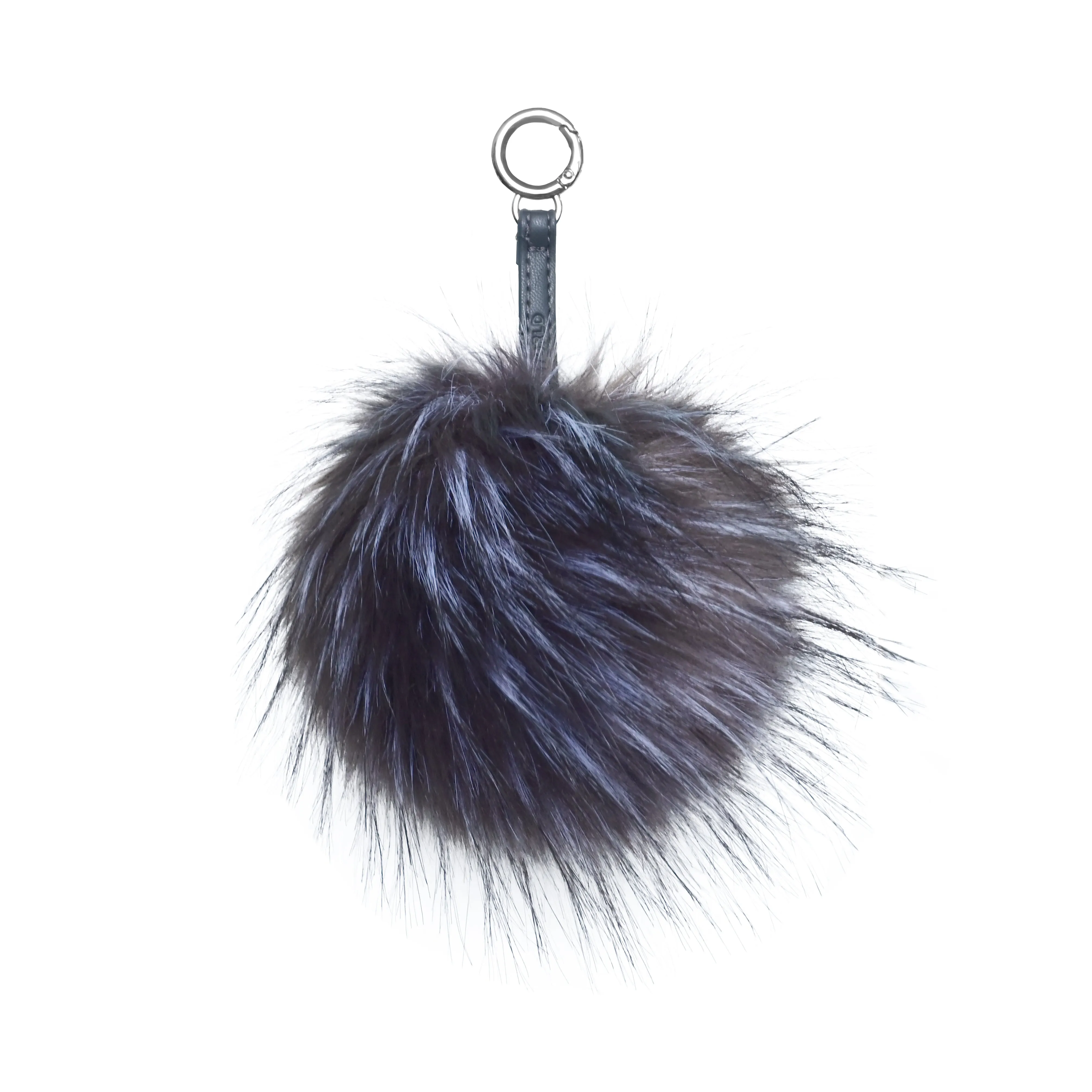 Luxurious Antique Moss Faux-Fur Bag Charm - 12cm Ball Size