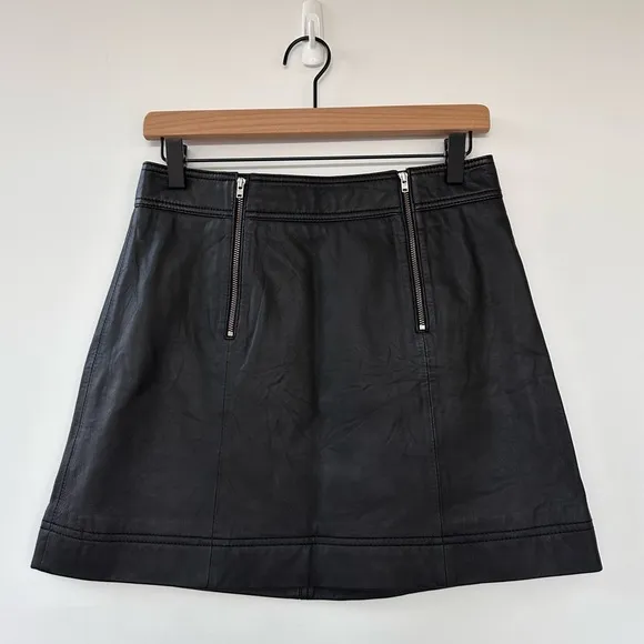Madewell Uptown Leather Skirt