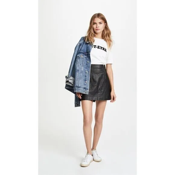 Madewell Uptown Leather Skirt