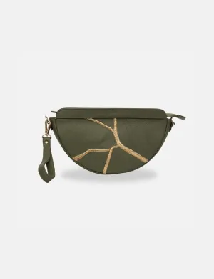 Maeve Crescent Wristlet Olive